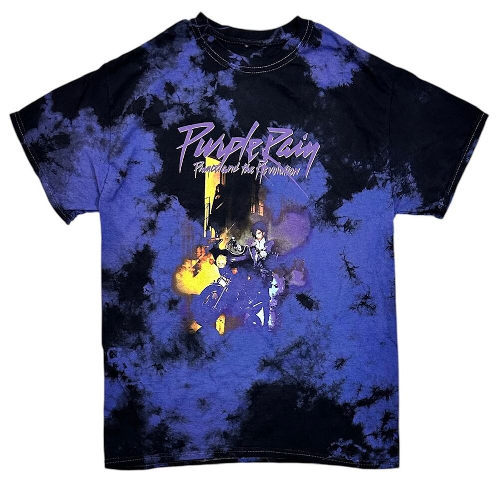 Prince Men's T-Shirt Officially Licensed Purple Rain Tie Dye Tee